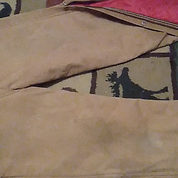 🫎 CARHARTT Red Quilted COVERALLS VNUC RARE 40 Tall UniSex - Picture 10 of 16